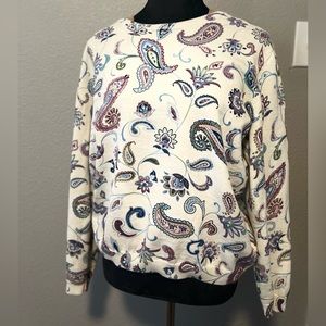 Alfred Dunner women’s  Vintage sweater, bacteria crew neck size L, multicolor